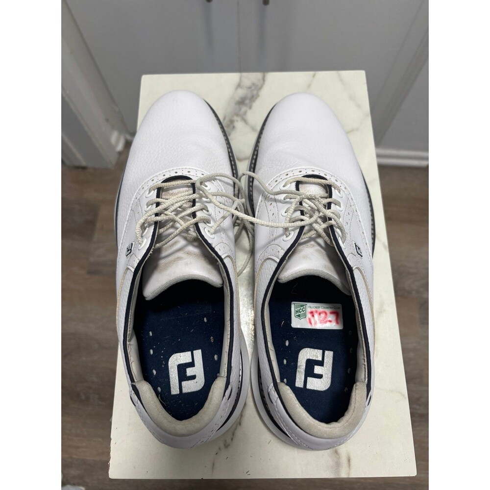 FootJoy Traditions Spikeless golf shoes White/Navy Golf Shoes size 10.5 - Picture 3 of 6